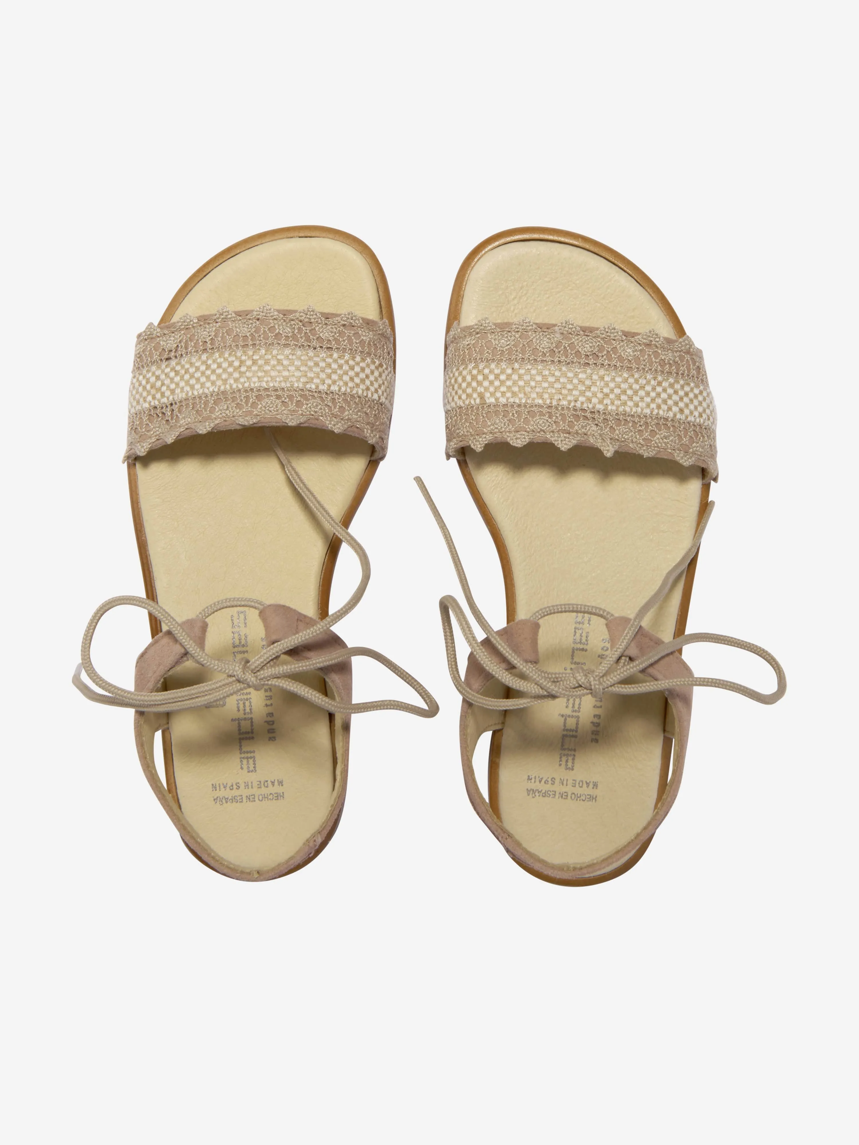 Andanines Girls Suede Leather Sandals