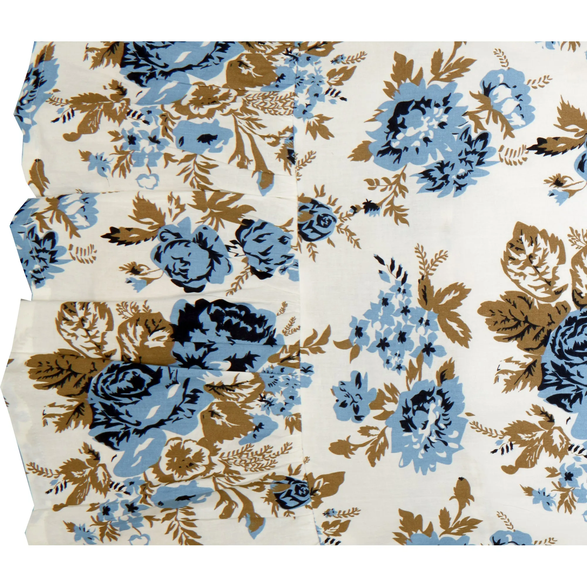 Annie Blue Floral Ruffled Standard Pillow Case Set of 2 21x26 8