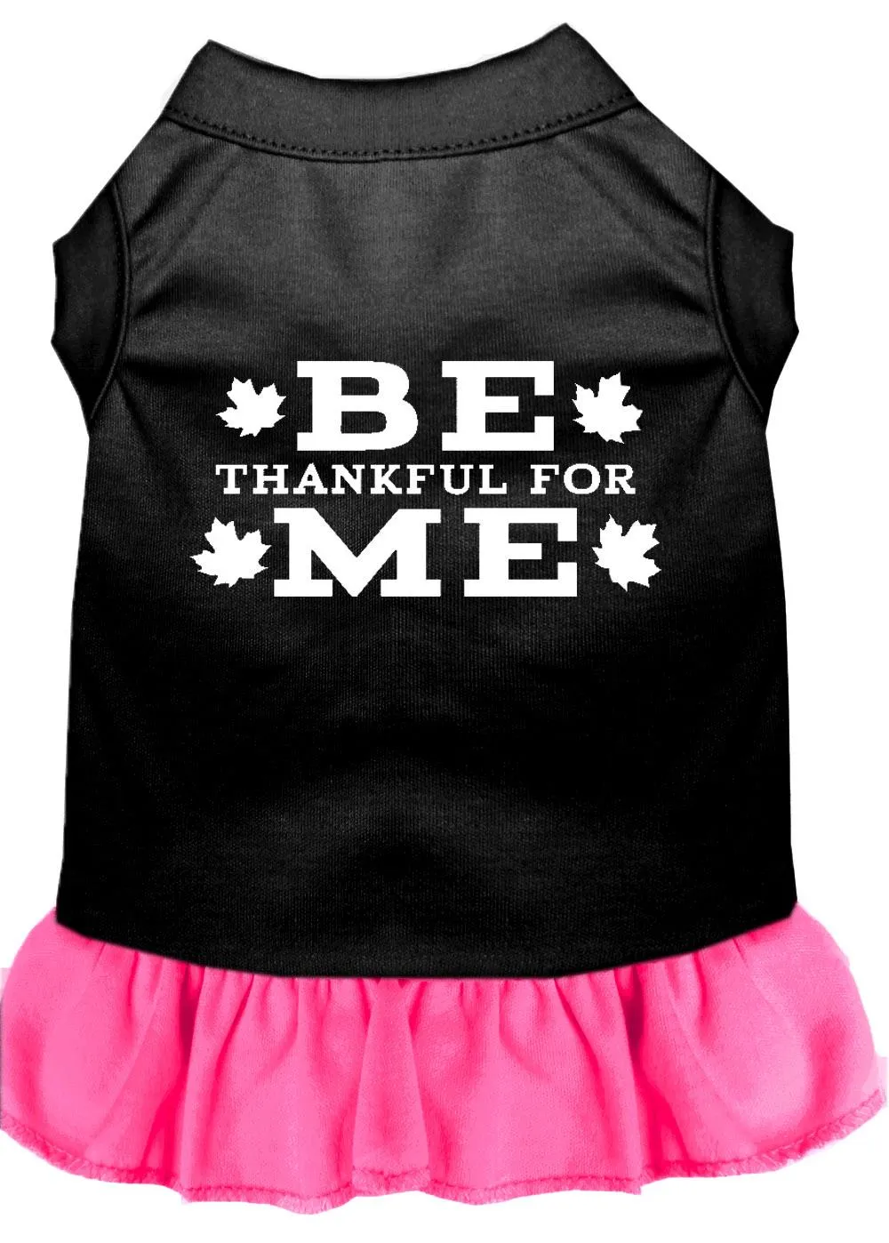 Be Thankful For Me Screen Print Dress Black With Bright Pink Xs (8)