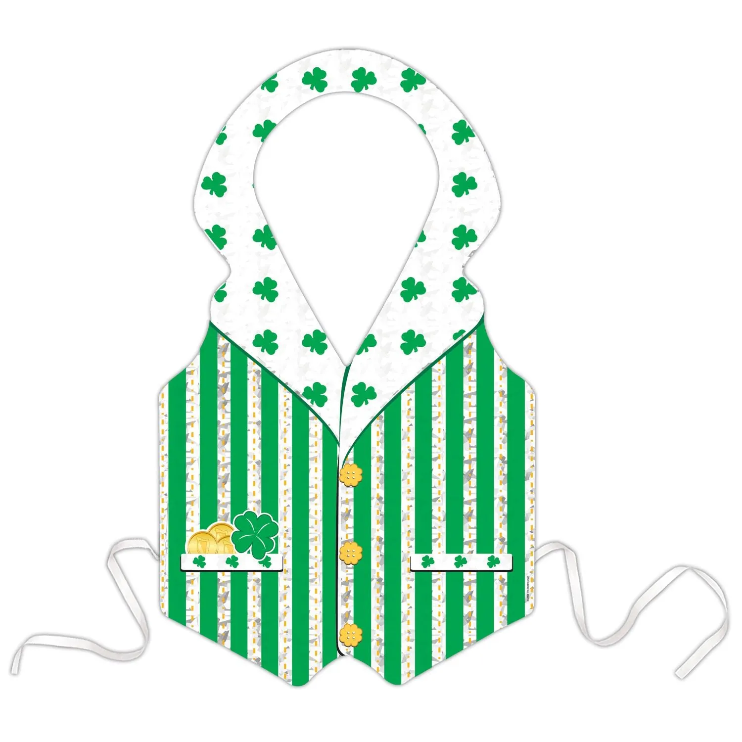 Beistle Prismatic St. Patrick's Vest - Party Supply Decoration for St. Patricks