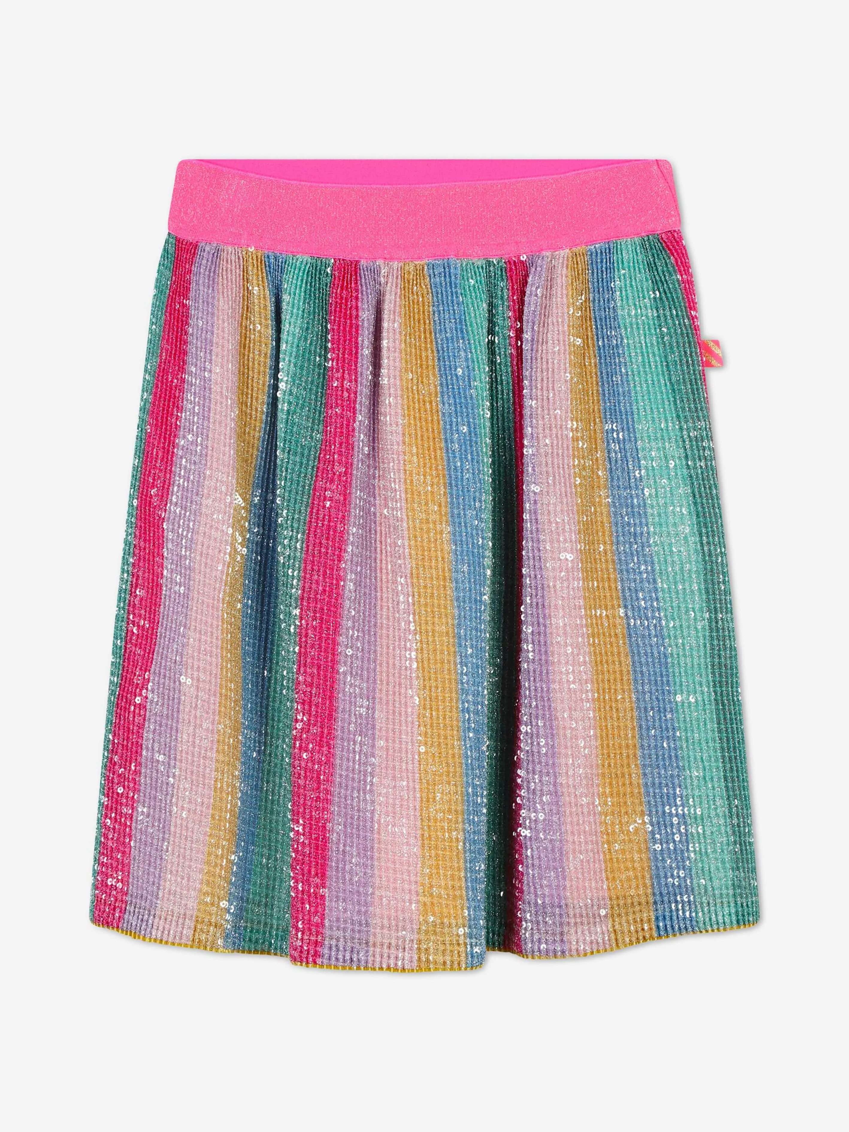 Billieblush Girls Pleated Sequin Skirt in Multicolour