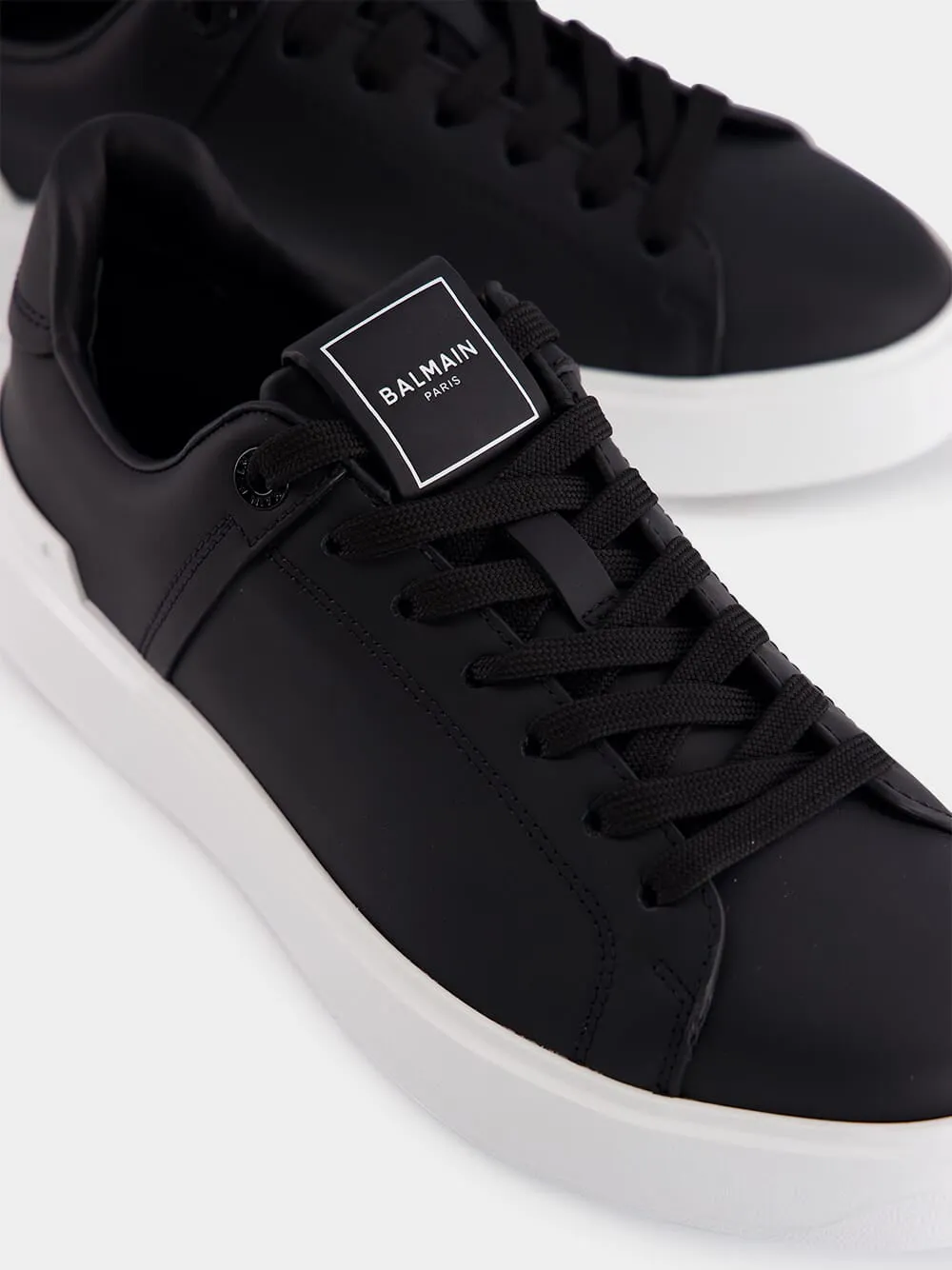 Black B-Court Calfskin Sneakers