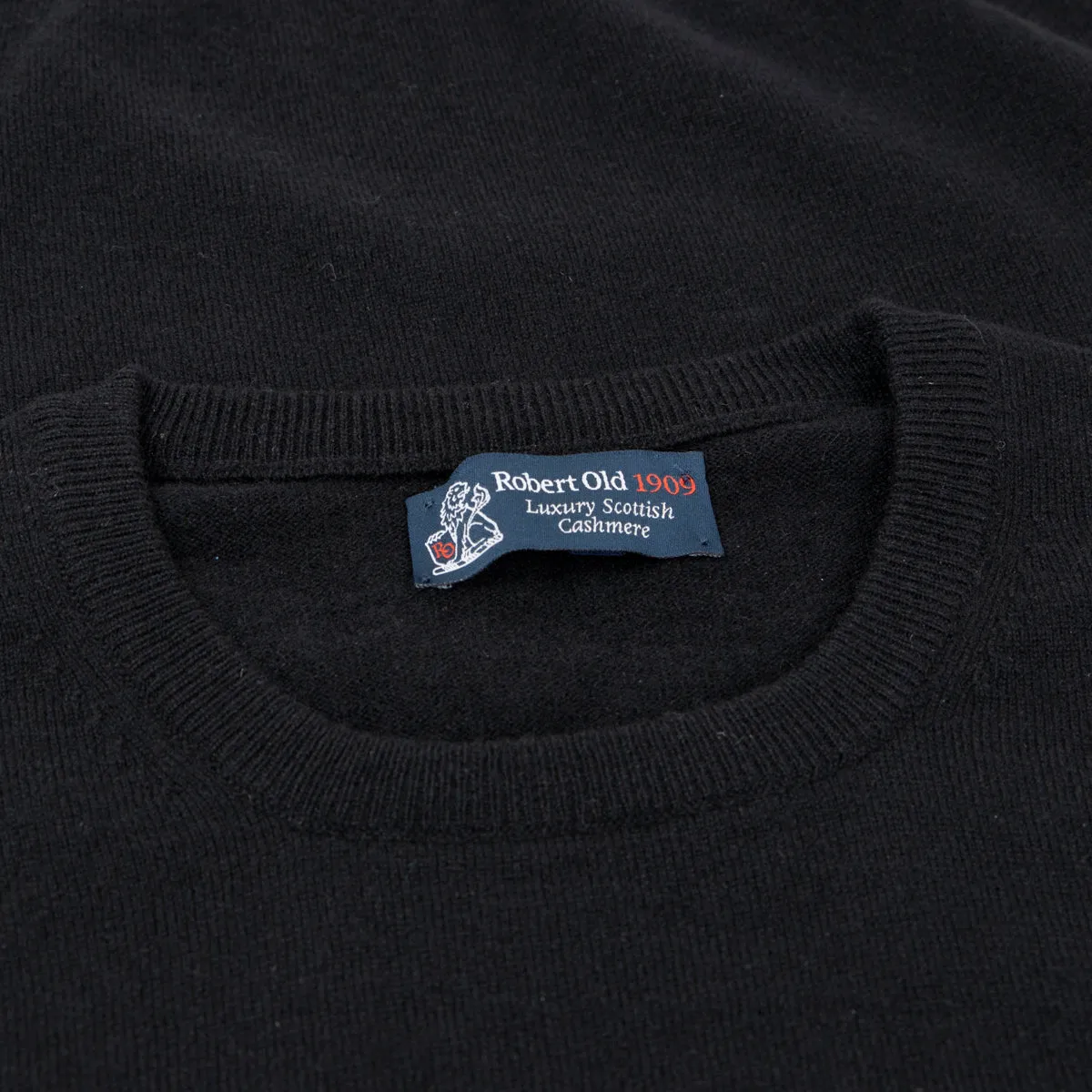 Black Highclere Cashmere Crew Neck Sweater