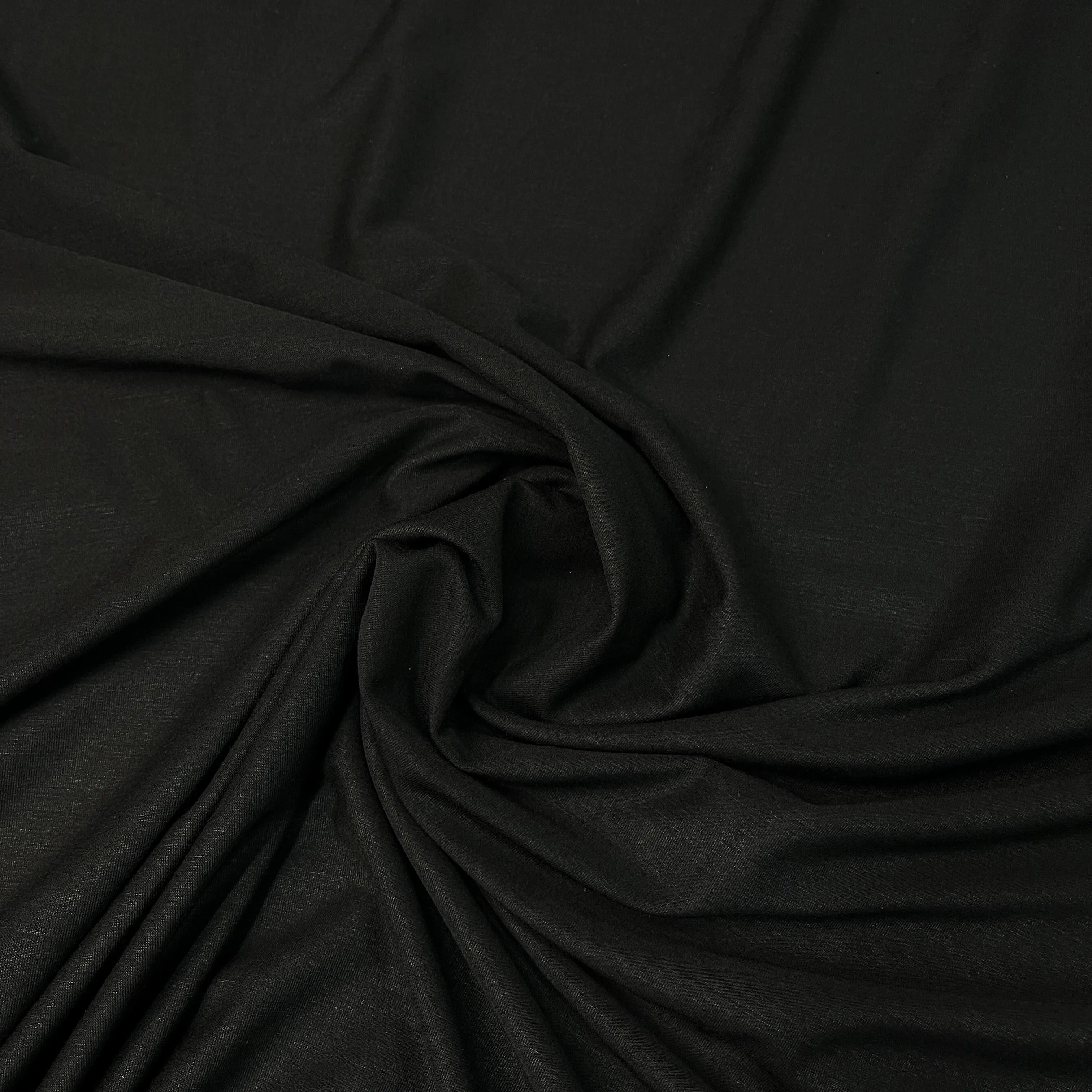 Black Rayon/Spandex Jersey Fabric