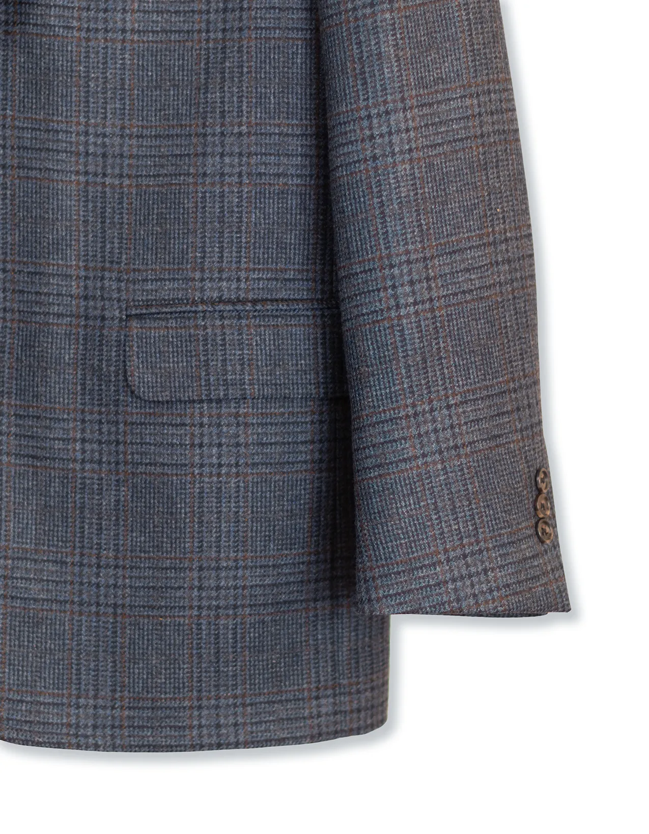 BLUE PLAID SPORT COAT - CASHMERE