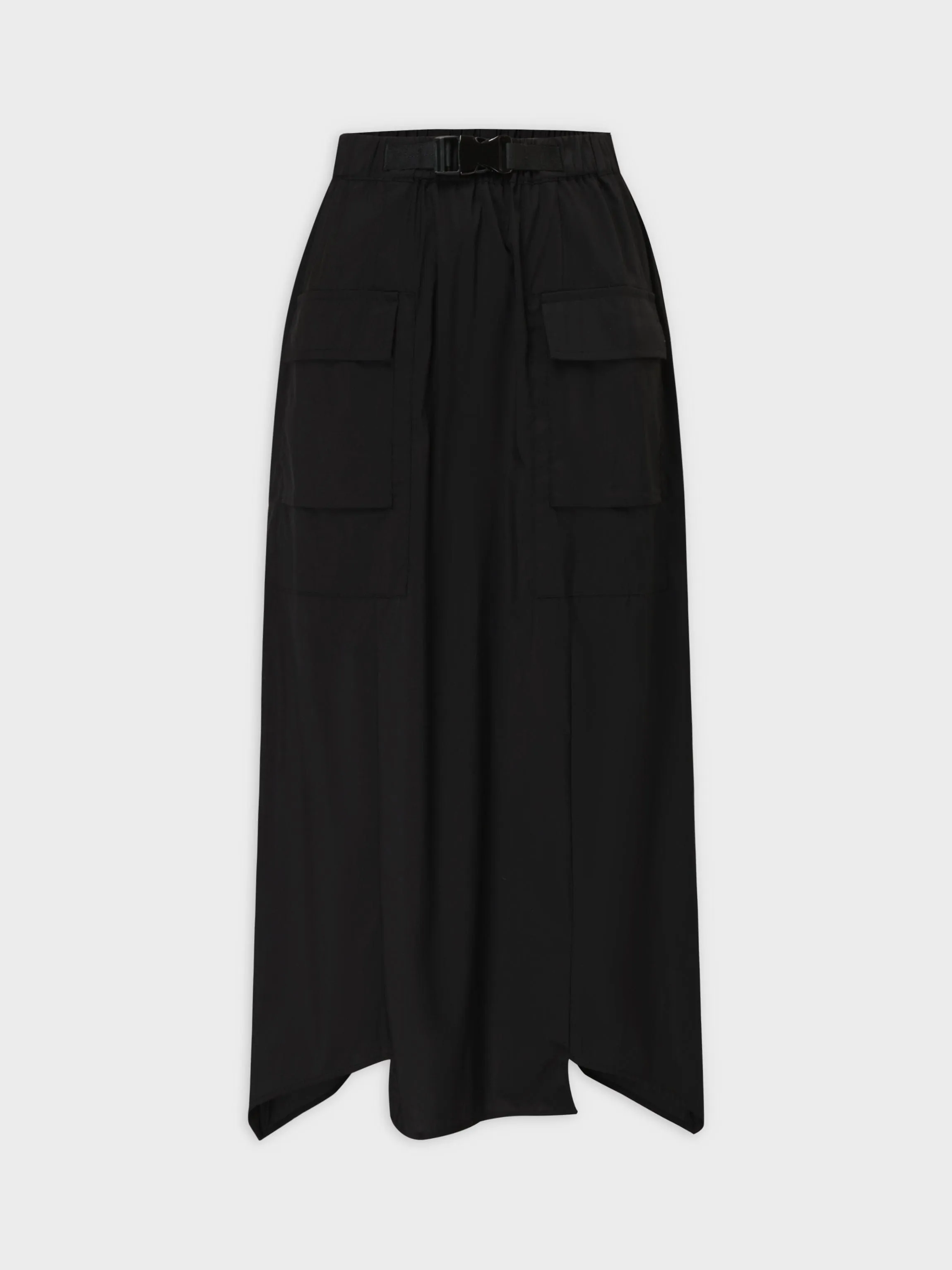 Buckle Cargo Skirt-Black