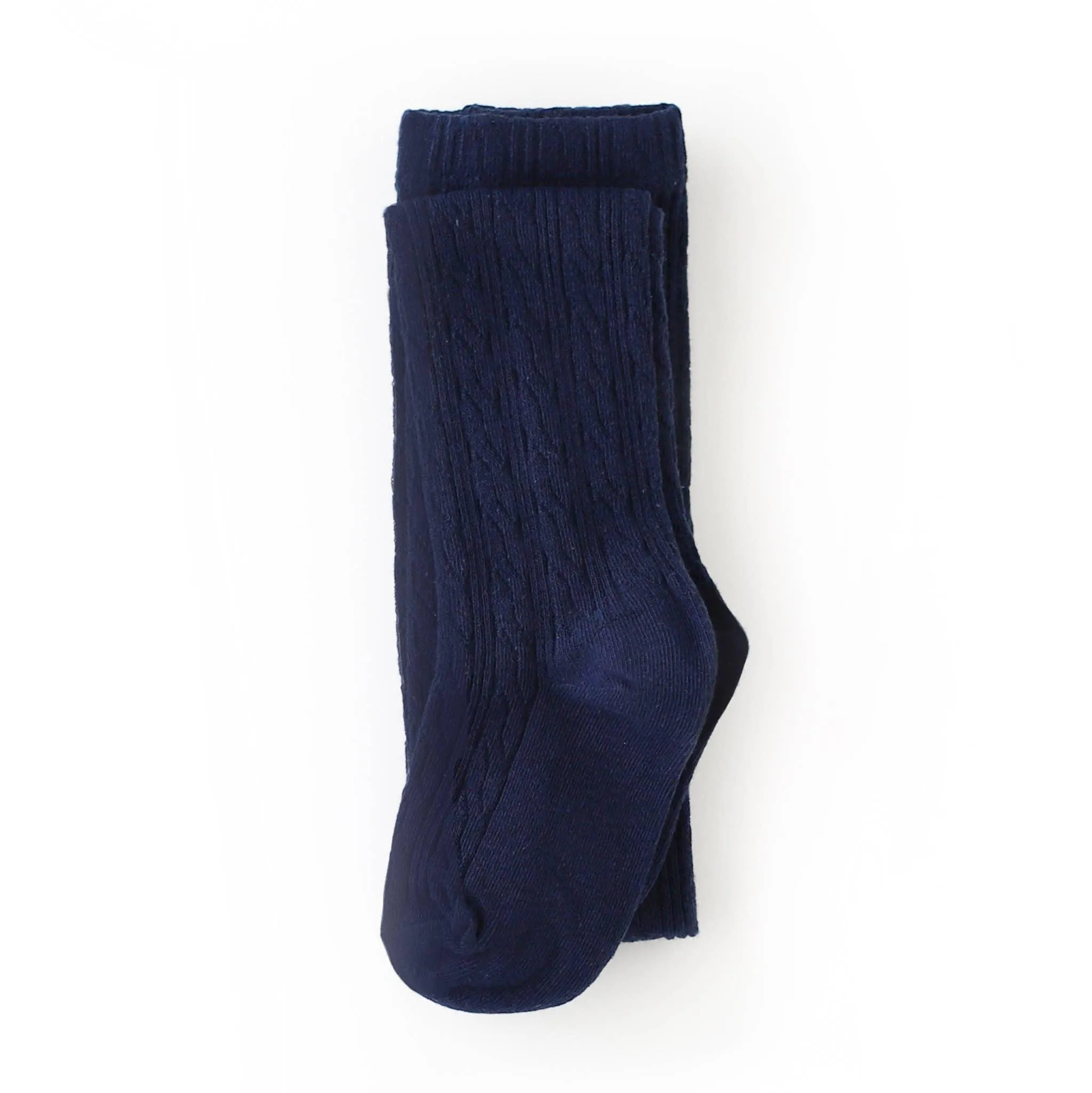 Cable Knit Tights | Navy | Little Stocking Co.