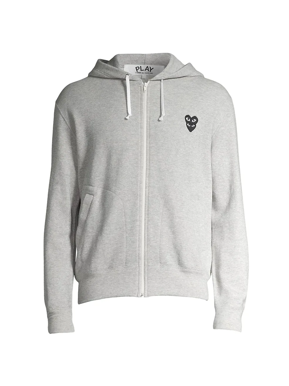 Comme des Garçons PLAY Play Double Heart Hoodie Grey