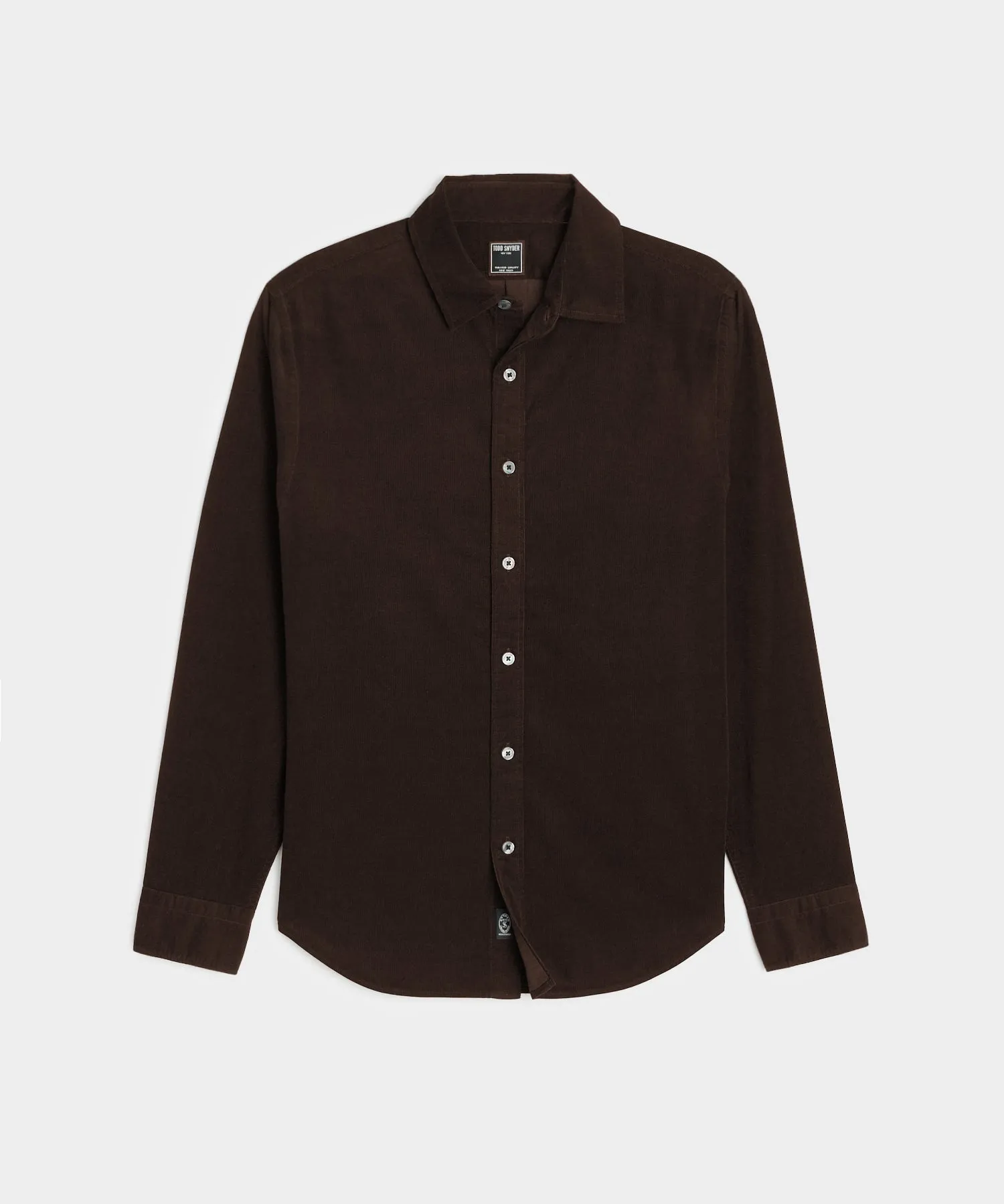 Corduroy Sport Shirt in Dark Brown