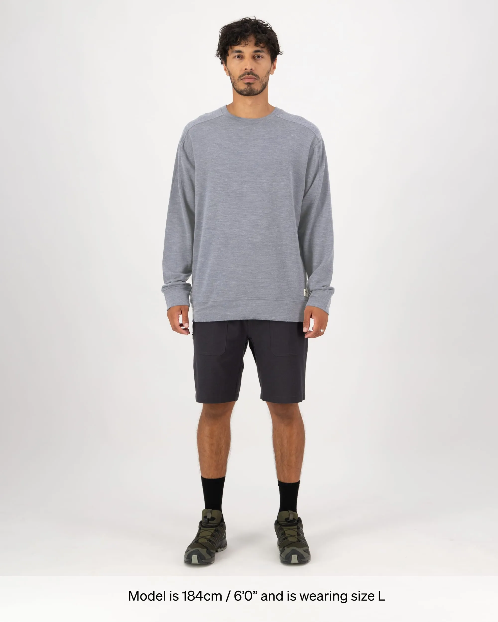 Covert Lite Merino Crew - Storm Grey