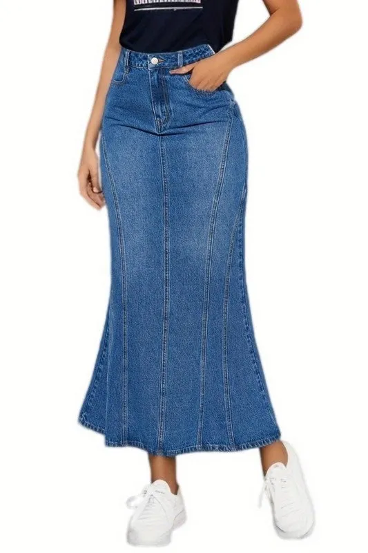 DENIM MAXI SKIRTS