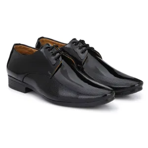 Designer Derby Patent Leather Black Lace-Ups Office Party Ethnic Wear Formal Shoes