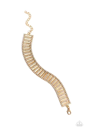 Elusive Elegance - Gold Bracelet - Paparazzi Accessories