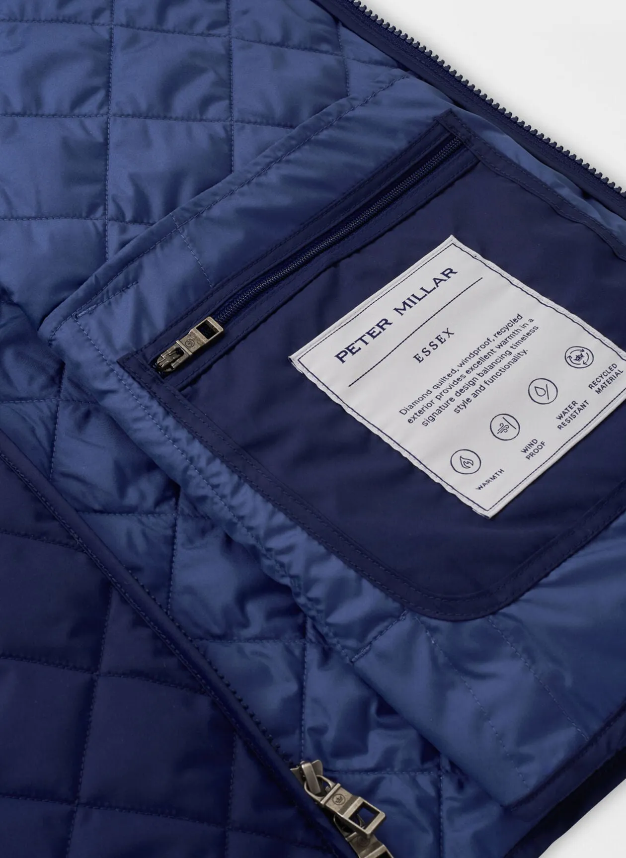 Essex Quilted Travel Vest in Navy by Peter Millar