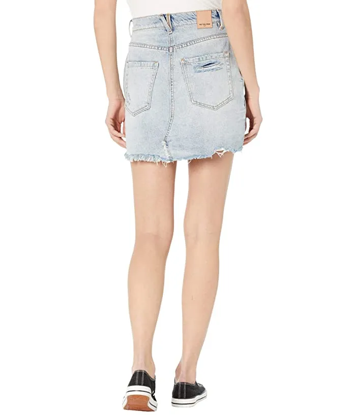 Free People We the Free Brea Cutoff Denim Mini Skirt