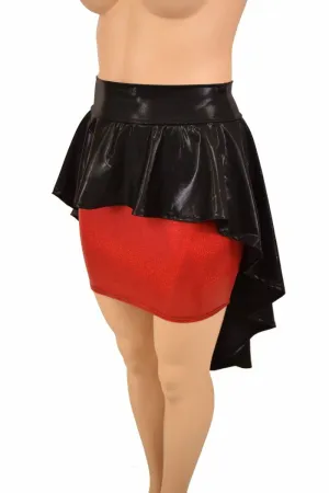 Hi Lo Peplum Bodycon Skirt