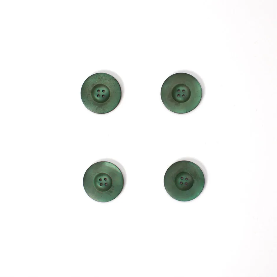 Large Forest Green Round Button