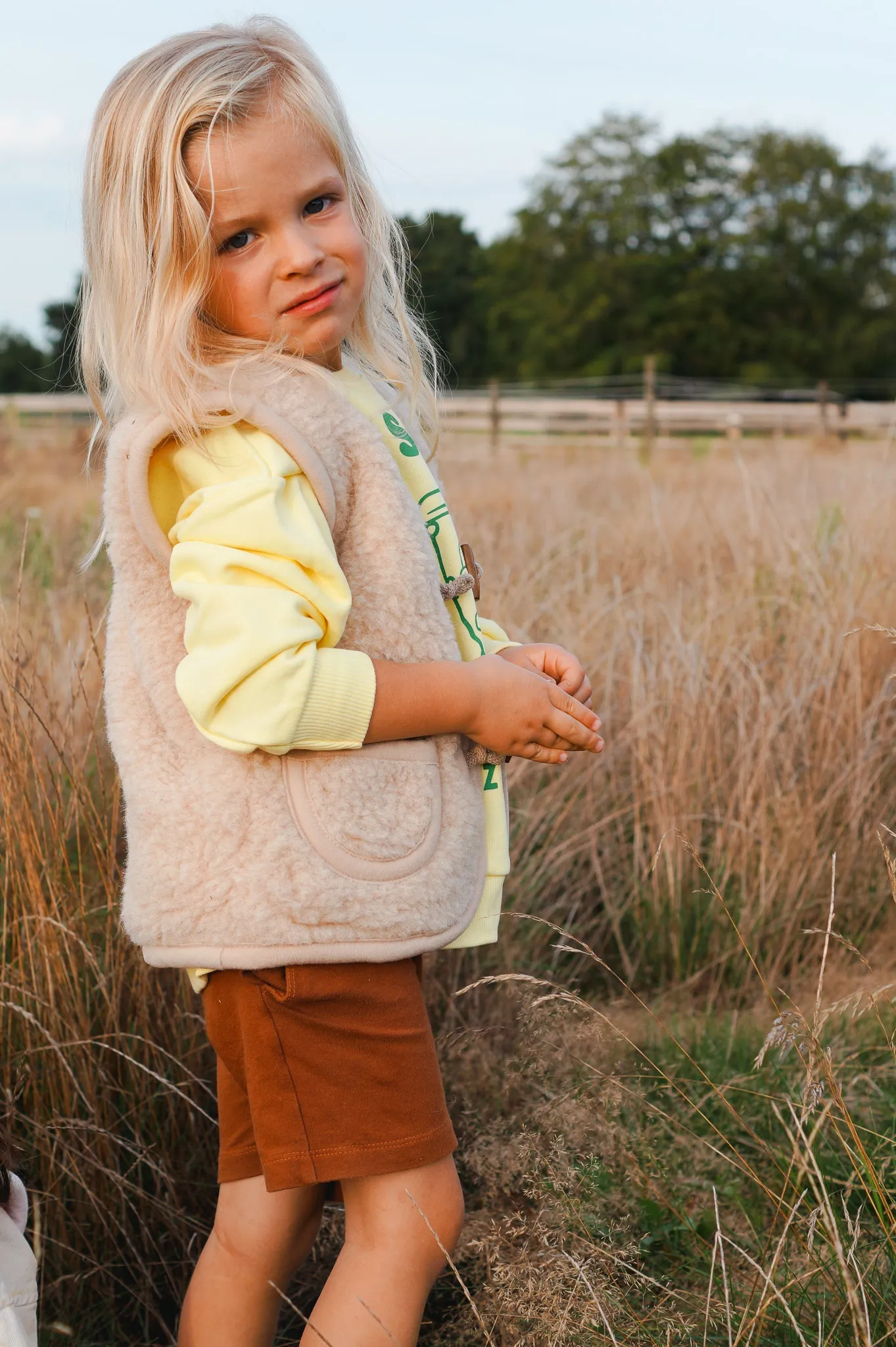 Latte Woollen Kids Gilet