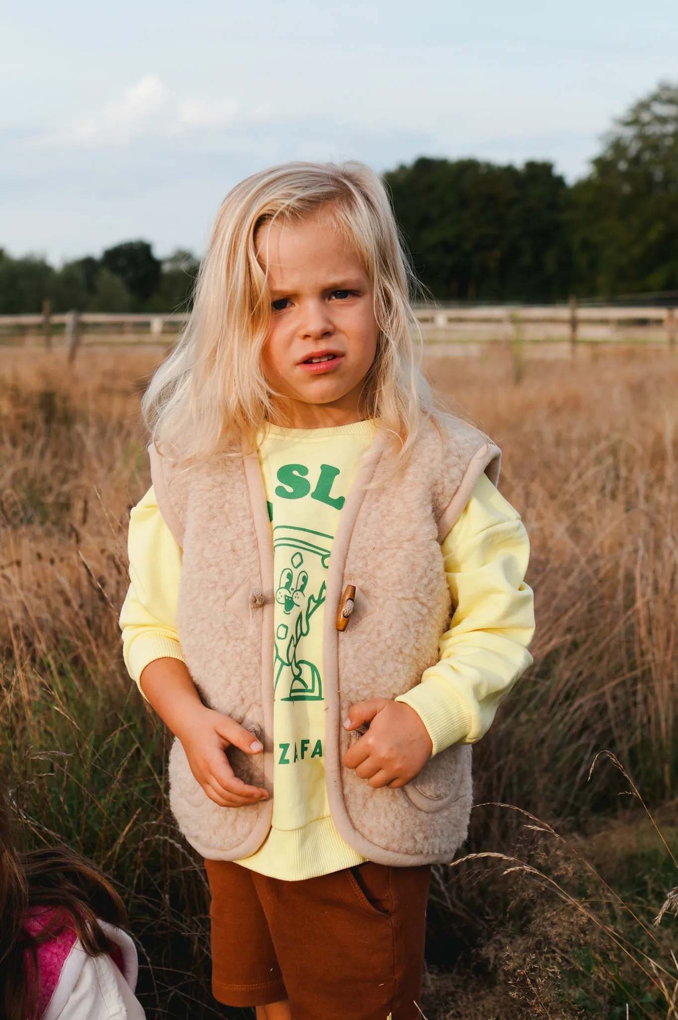 Latte Woollen Kids Gilet