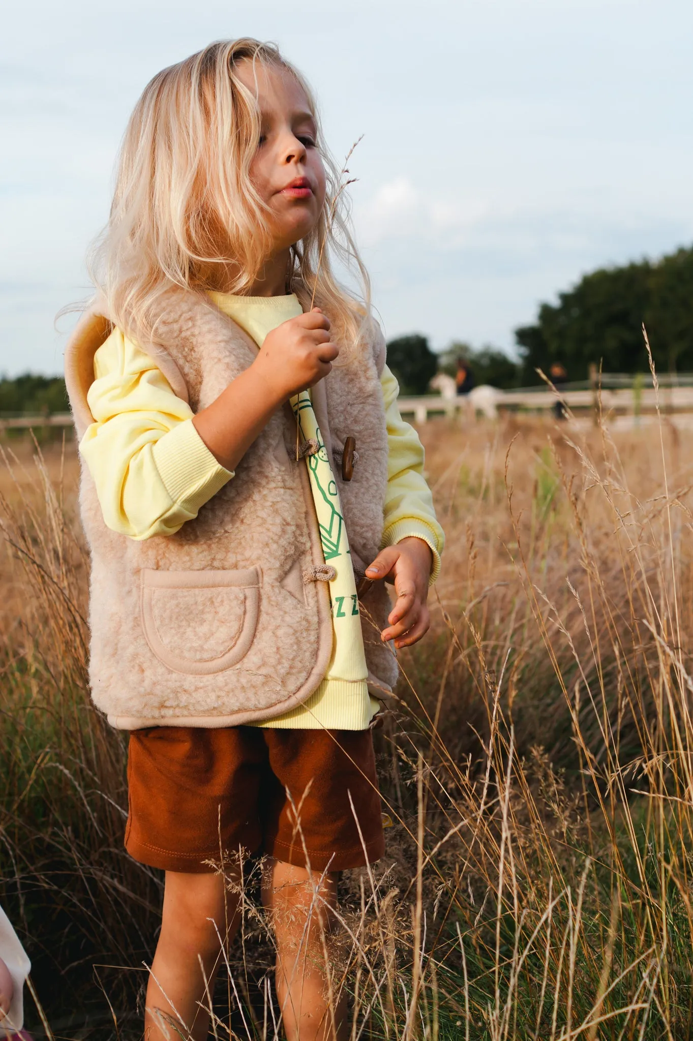 Latte Woollen Kids Gilet