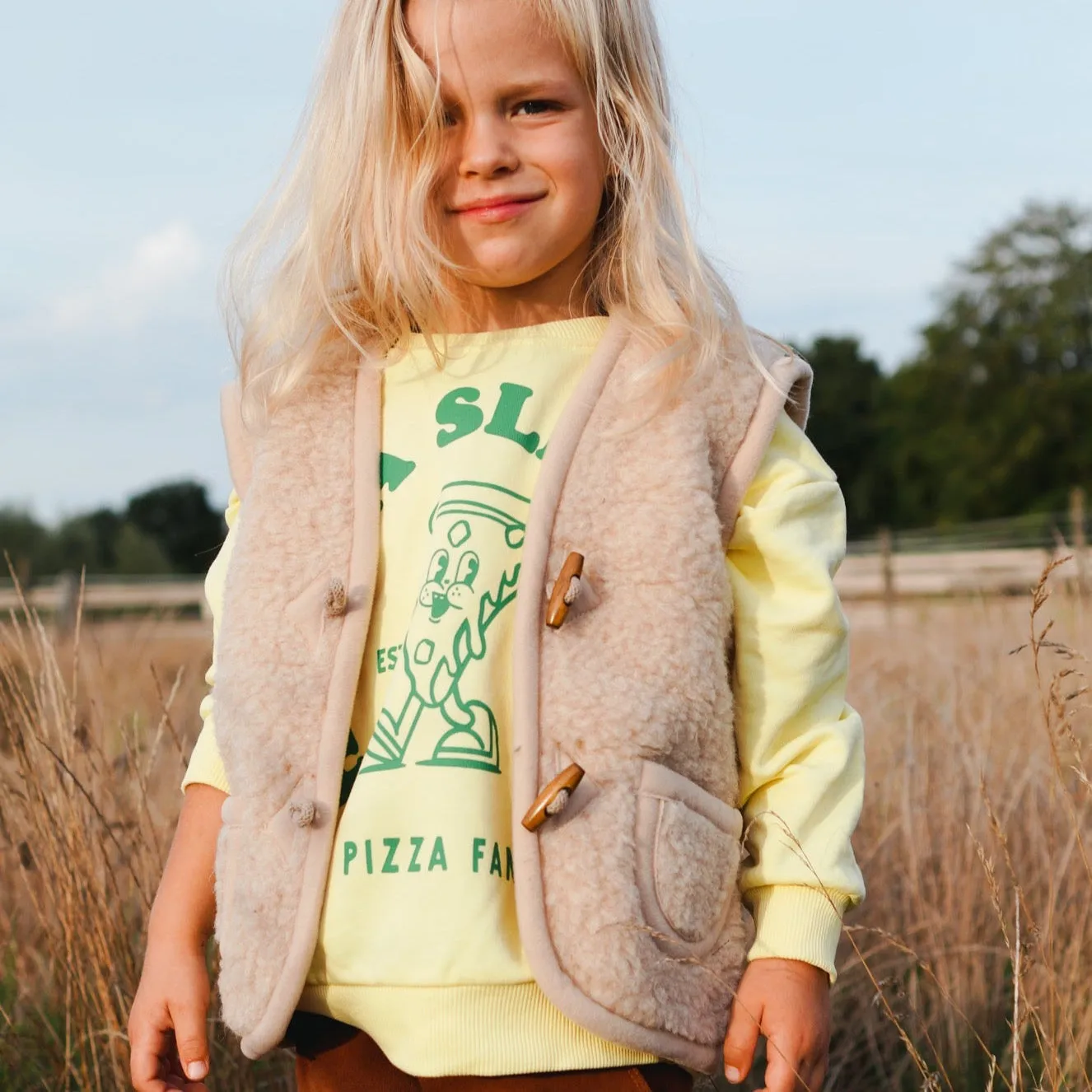 Latte Woollen Kids Gilet