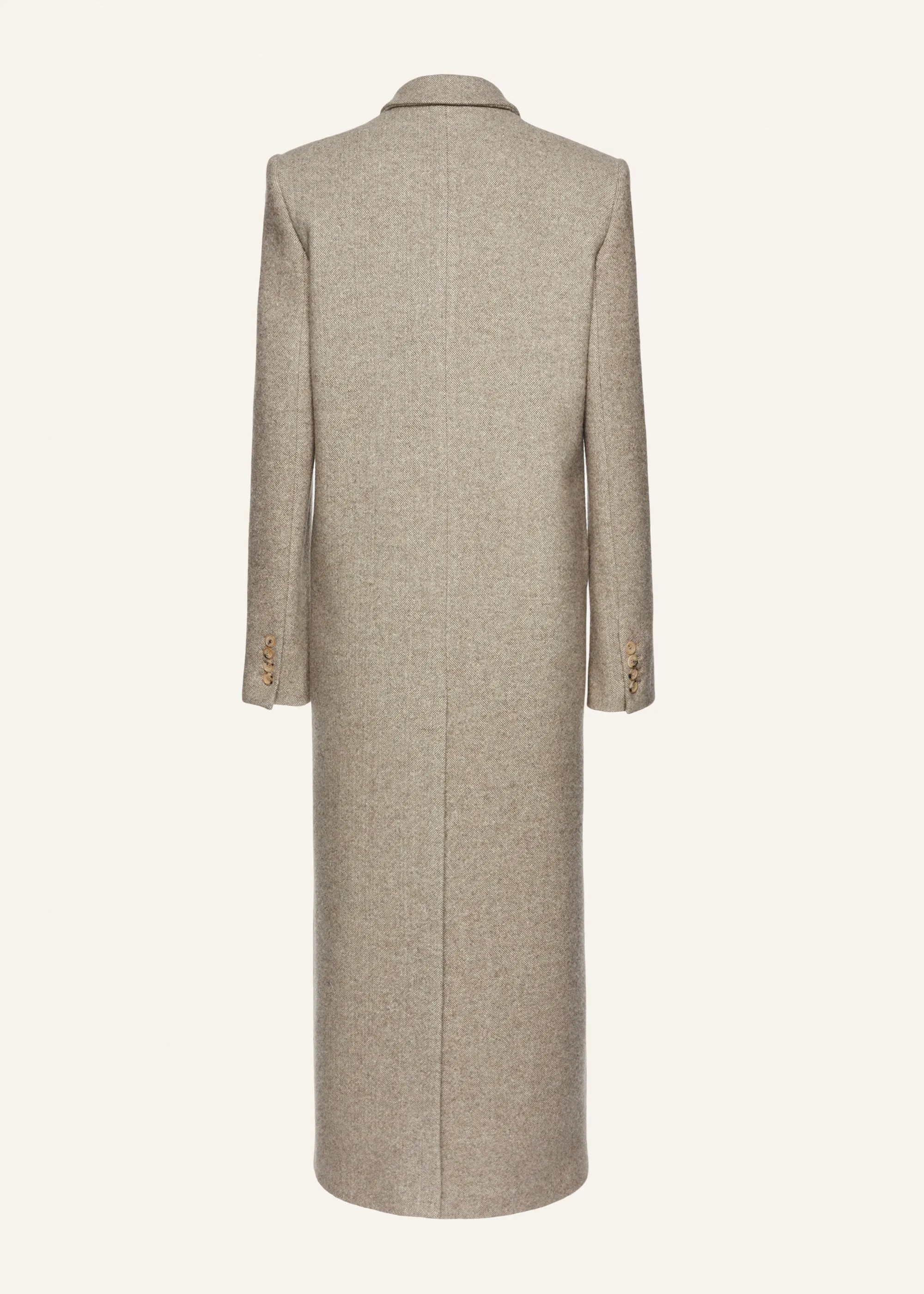 Long classic wool coat in beige