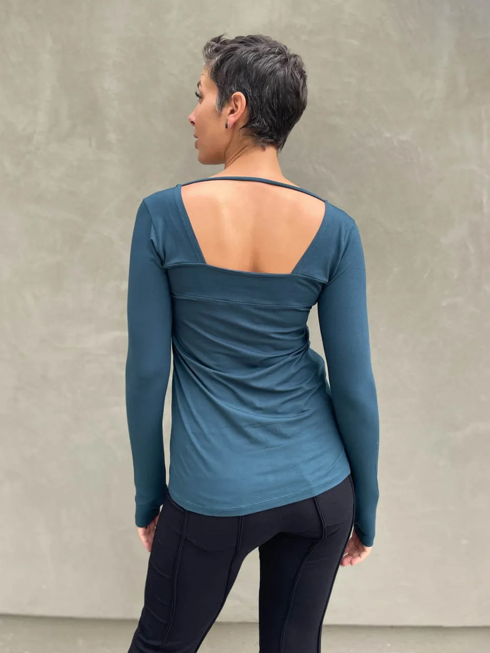 Long Sleeve Square Neck Top