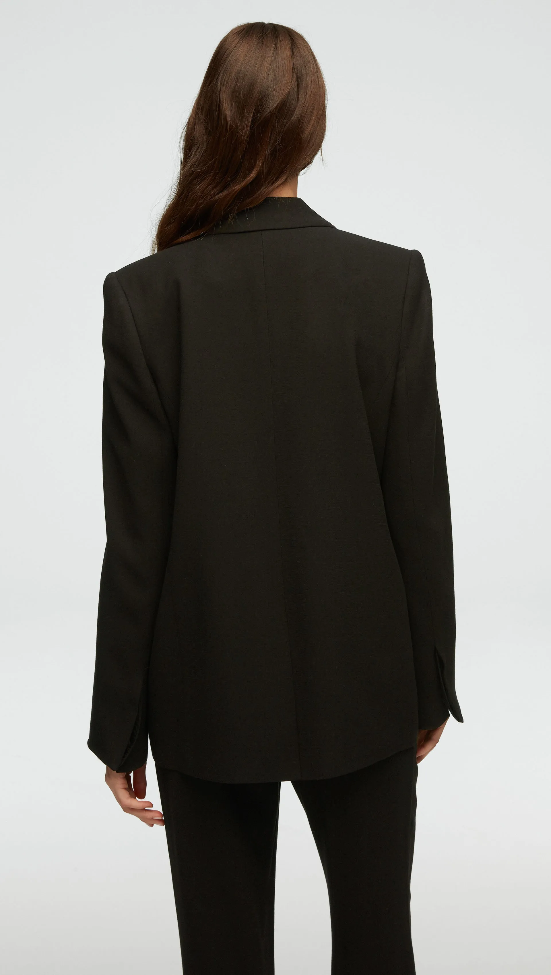 Madison Blazer in Viscose Wool Crepe | Black