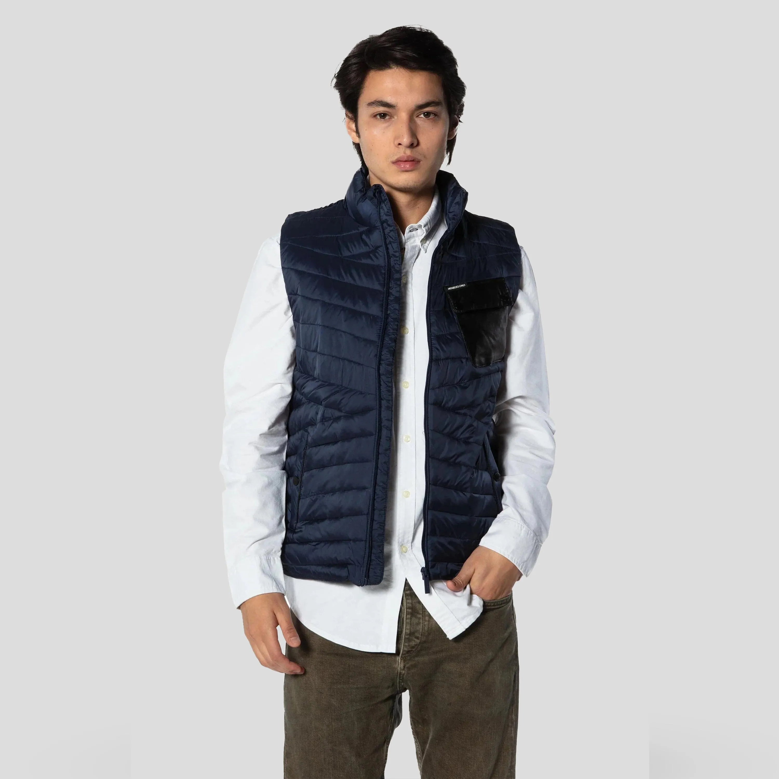 Members Only Men's Puffer Vest Jacket