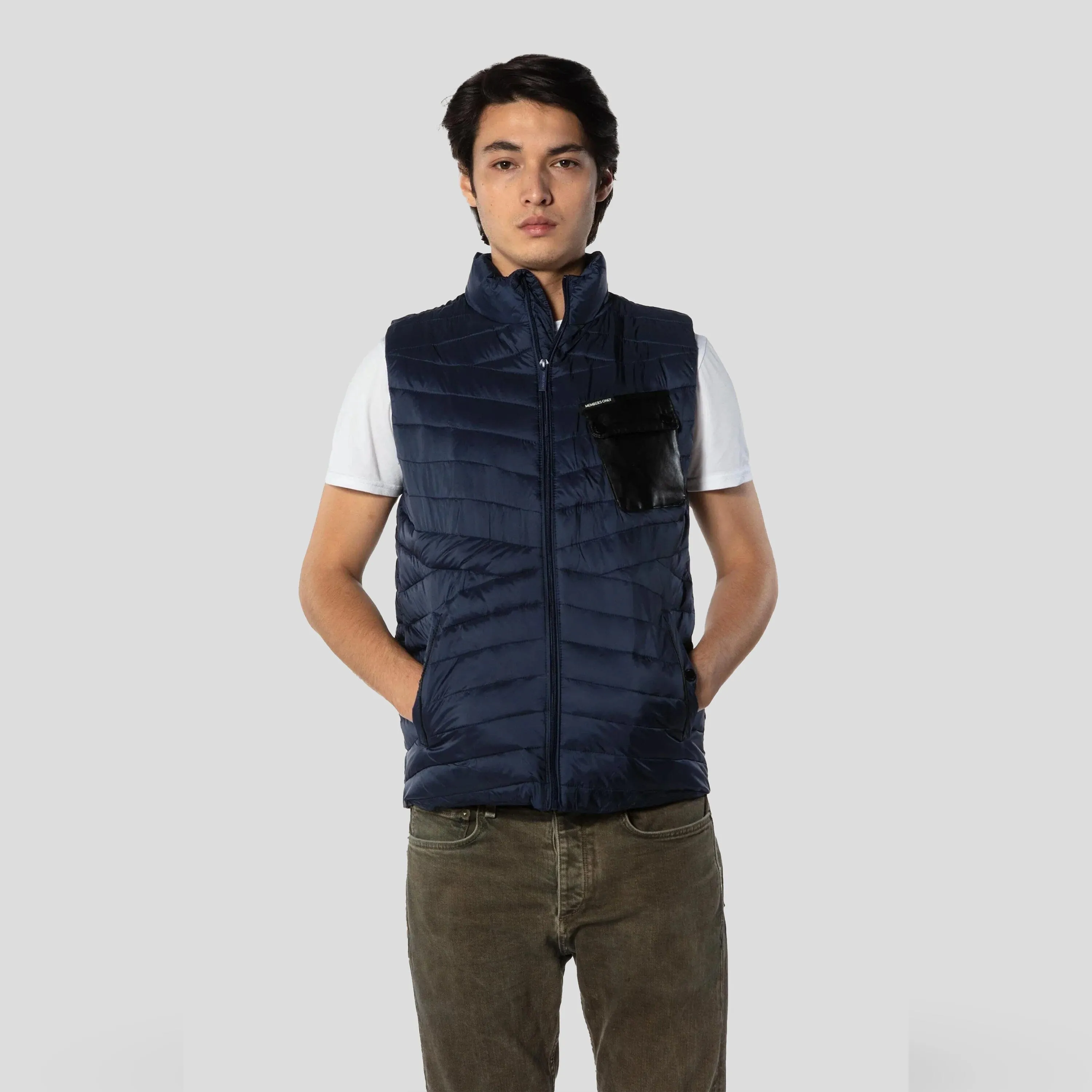 Members Only Men's Puffer Vest Jacket