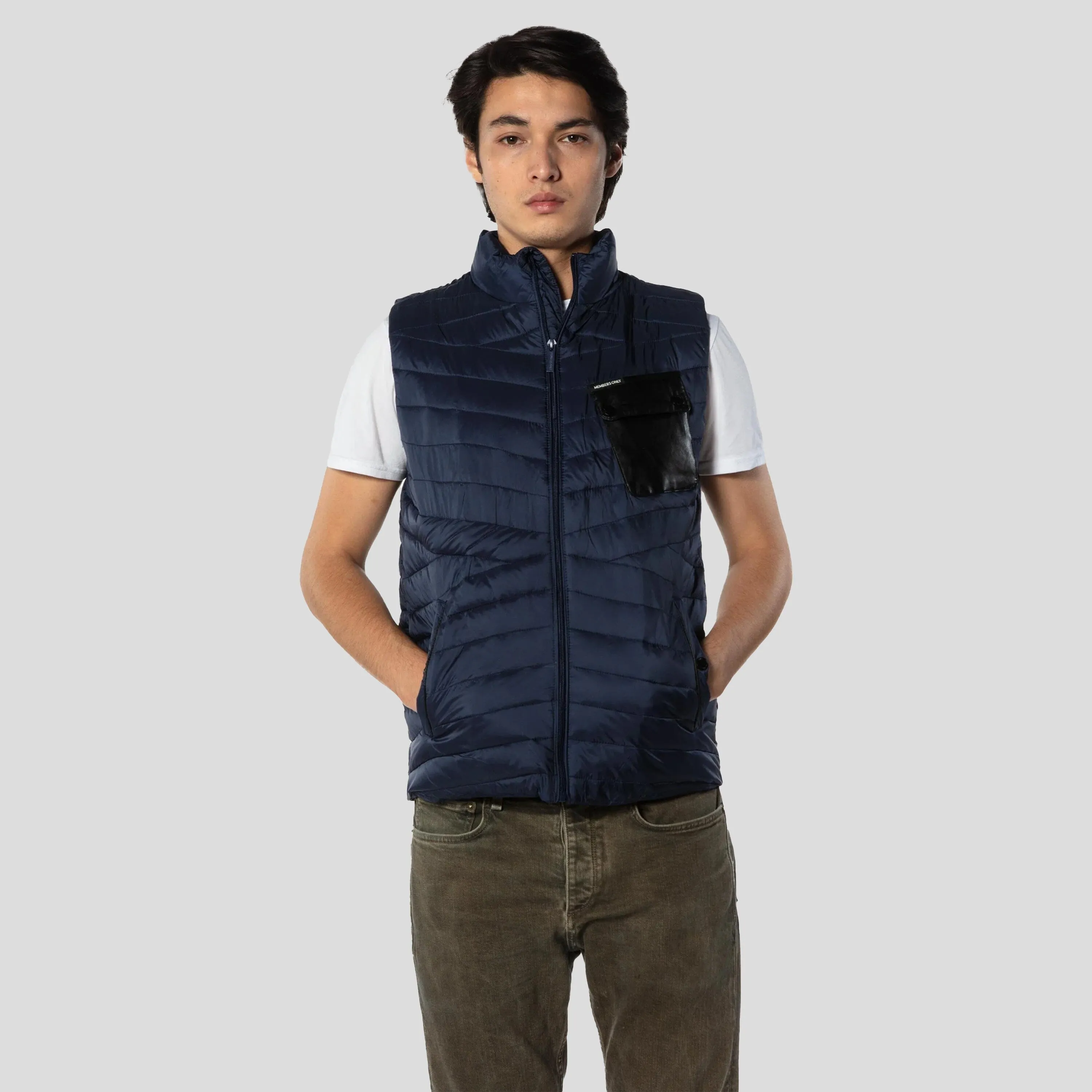 Members Only Men's Puffer Vest Jacket