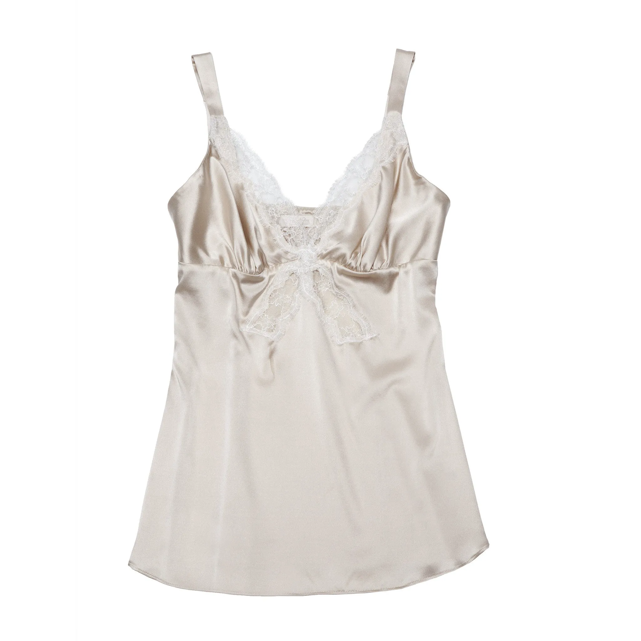 Minerva Camisole in Pearl Stretch Silk Charmeuse