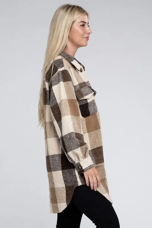 Multi Plaid Long Shacket