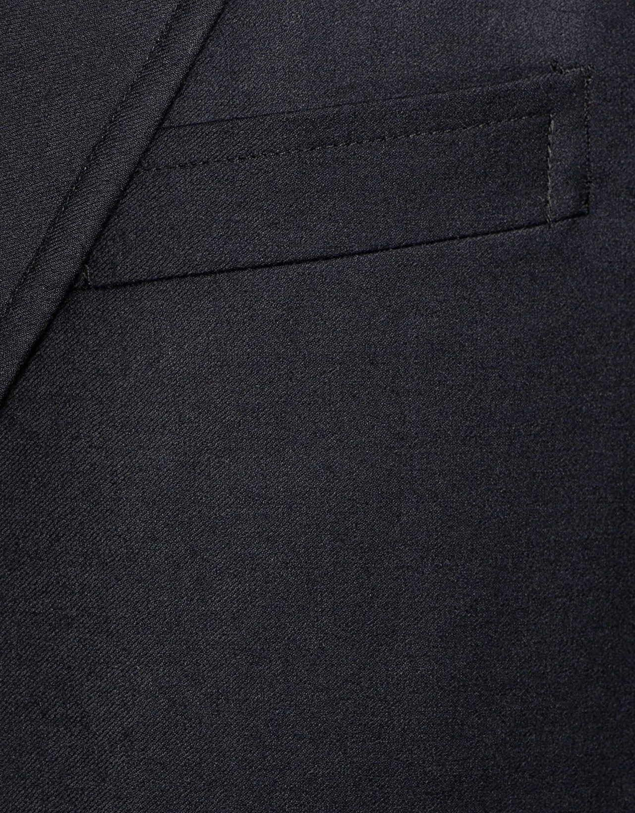 NAVY WOOL 3-BUTTON SACK DOESKIN BLAZER