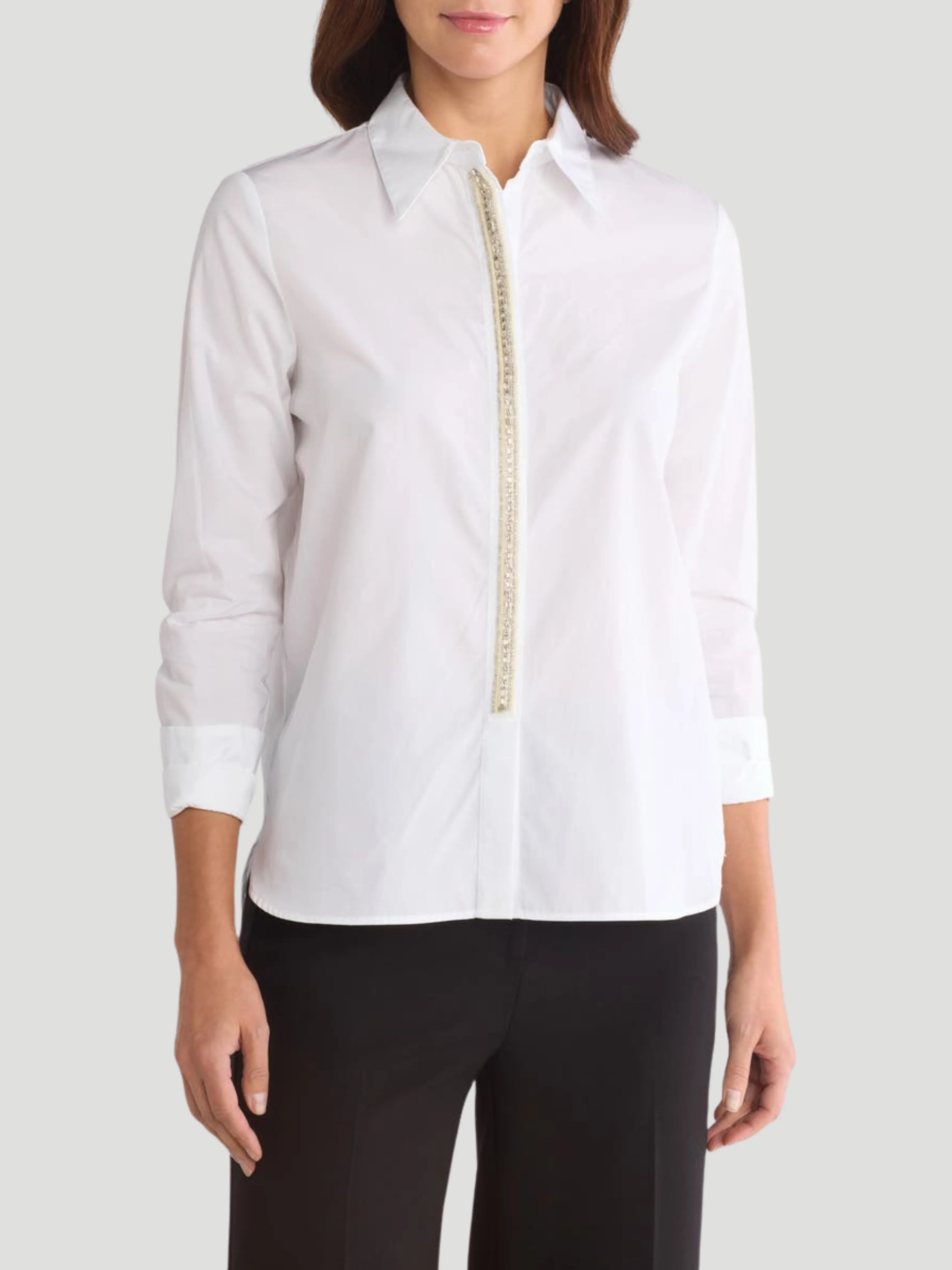 Object of Affection Shirt with Embellished Placket