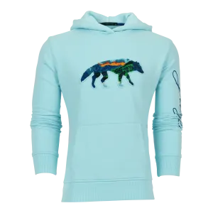 Painted Mountain Stalking Wolf Aspen Hoodie