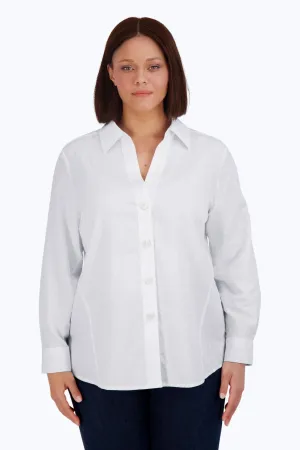 Paityn Plus No Iron Retro Circle Jacquard Shirt