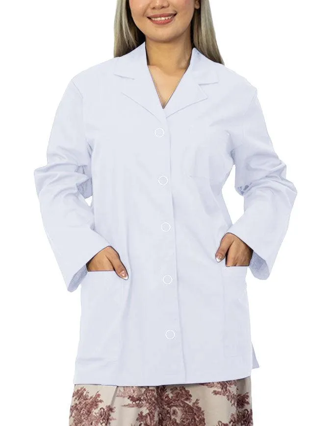 Panda Uniform Women's 32 Inch Snap Front Lab coat