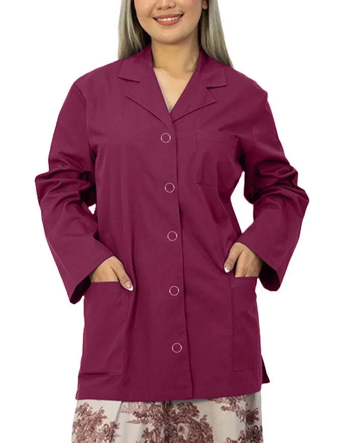 Panda Uniform Women's 32 Inch Snap Front Lab coat