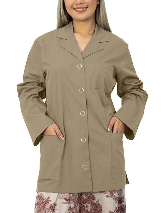 Panda Uniform Women's 32 Inch Snap Front Lab coat