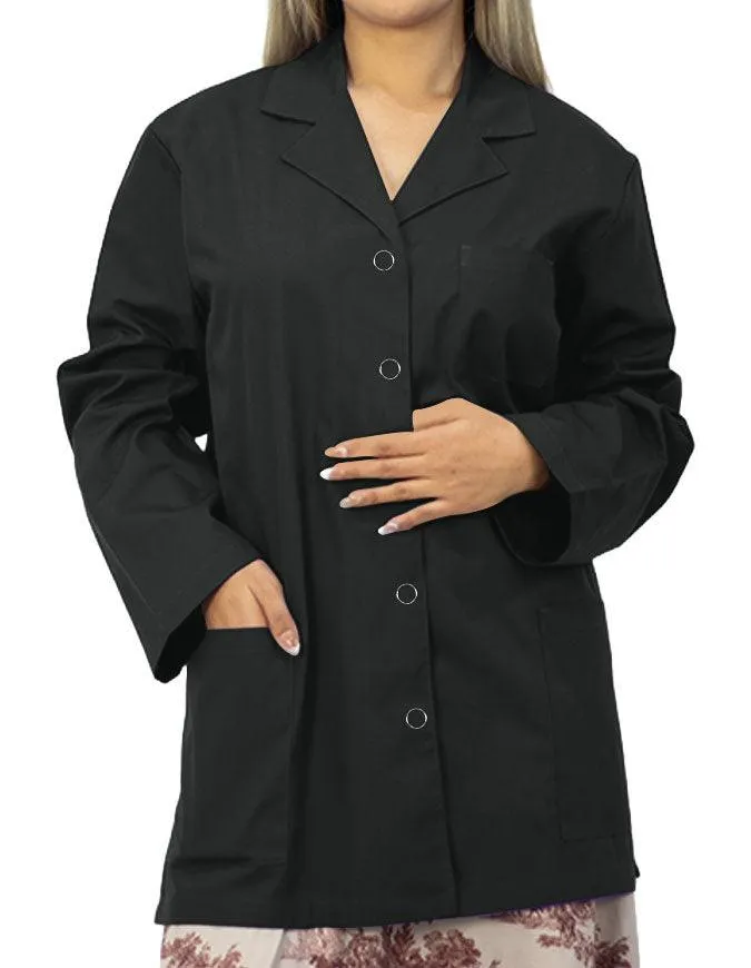 Panda Uniform Women's 32 Inch Snap Front Lab coat