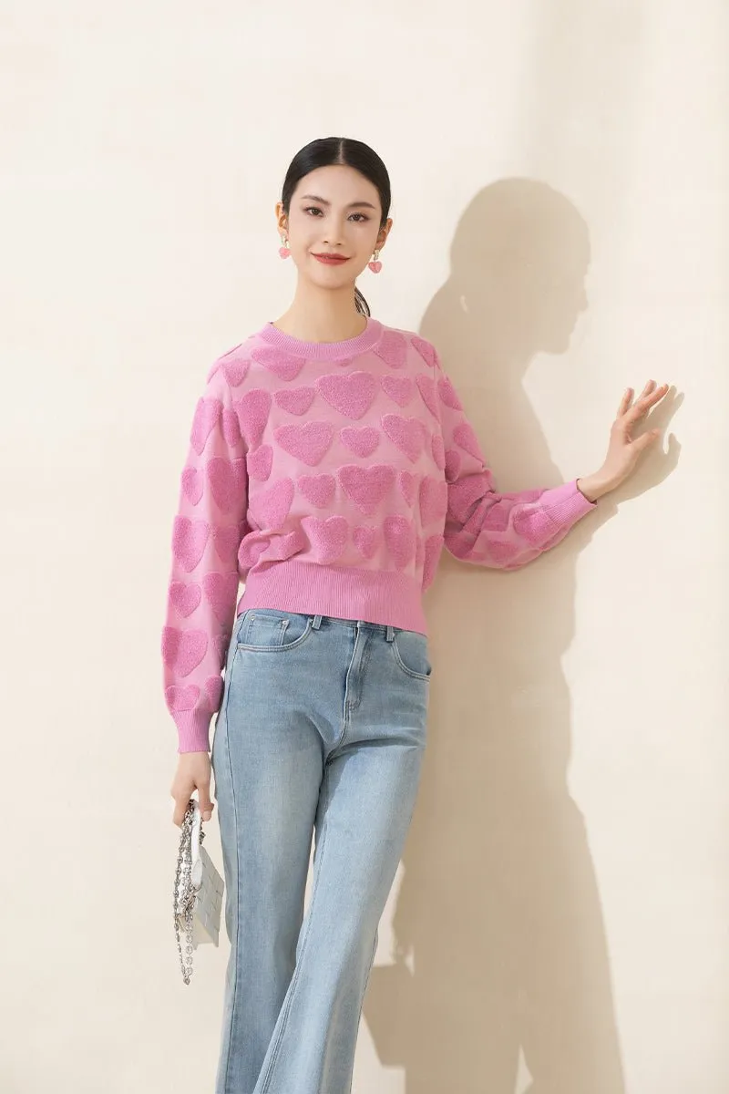 Pink Sweet Heart Sweater