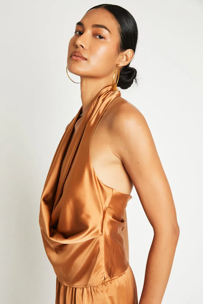 POPPY SILK TOP - COPPER