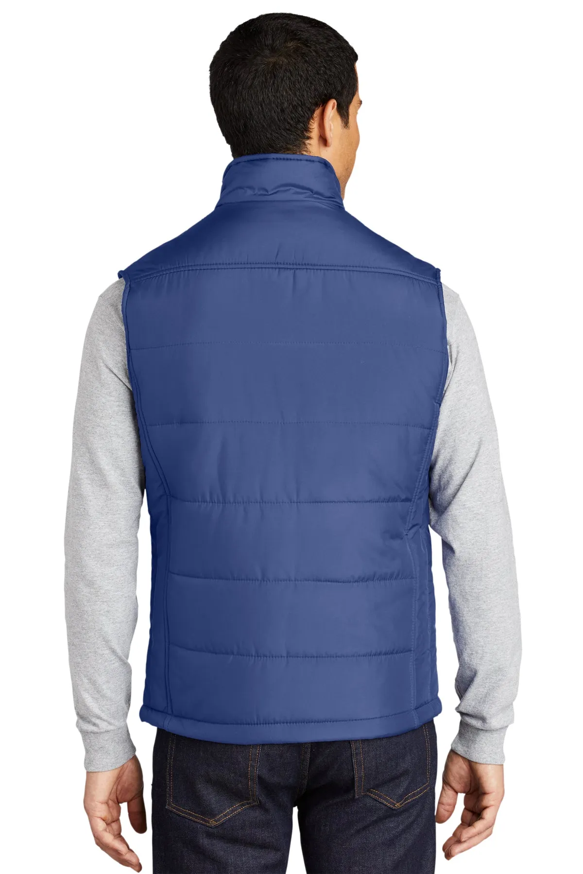 Port Authority Puffy Customized Vests, Mediterranean Blue/Black