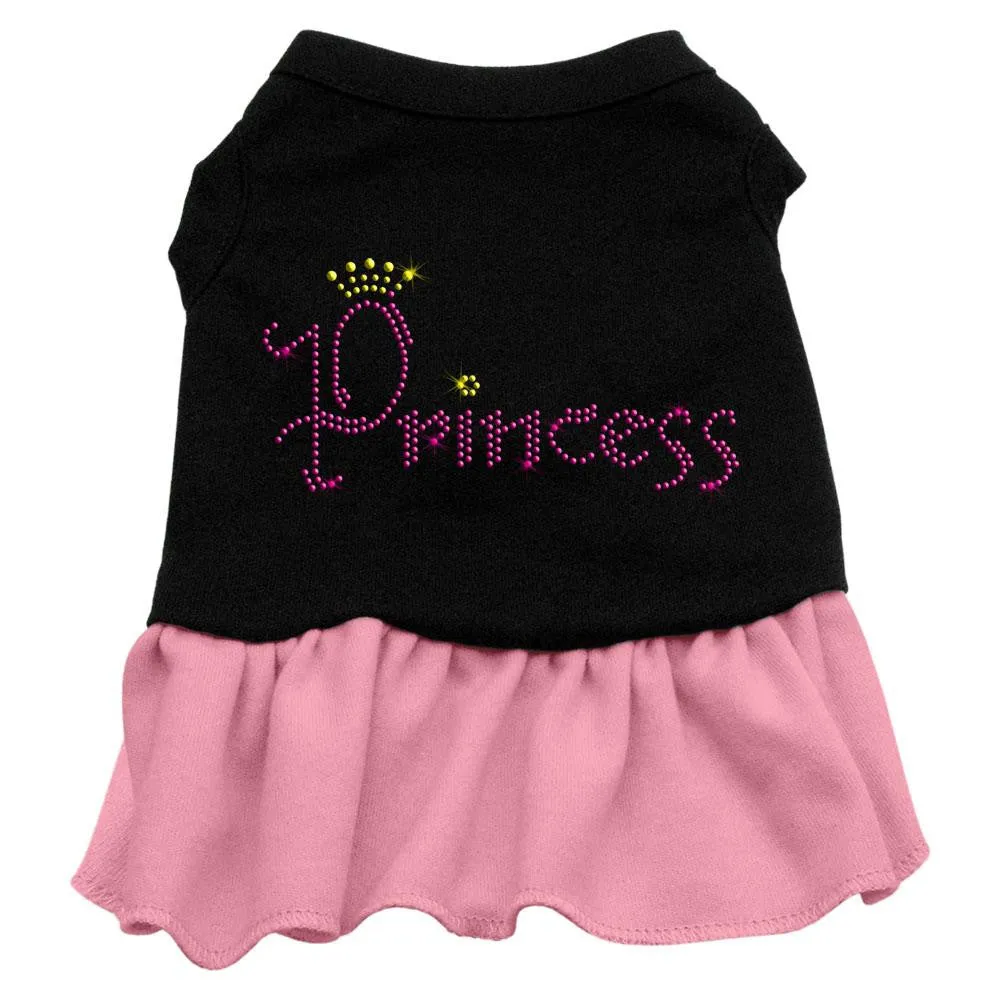 Princess Rhinestone Dress Black with Pink Sm (10)