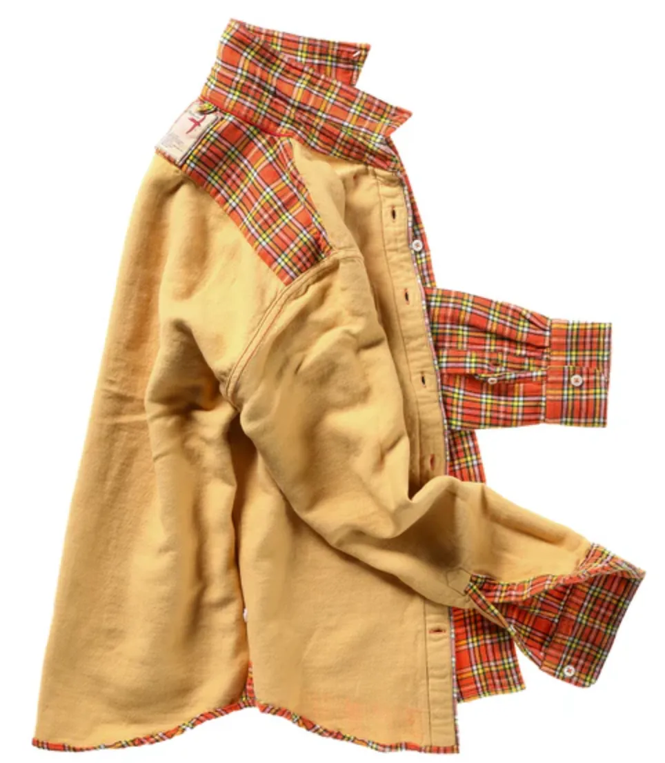 Relwen Chamois Lined Flannel Shirt - Orange Multi