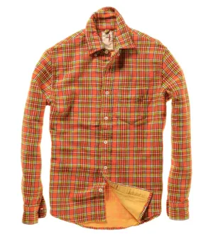 Relwen Chamois Lined Flannel Shirt - Orange Multi