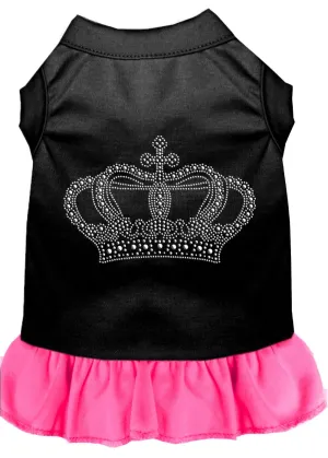 Rhinestone Crown Dress Black With Bright Pink Lg (14)