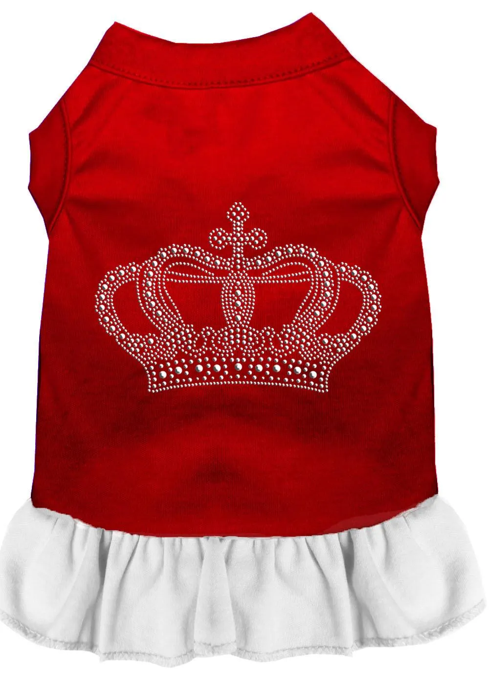 Rhinestone Crown Dress Red With White Xxl (18)