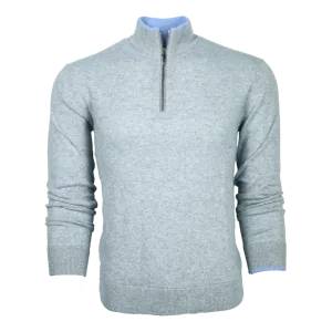 Sebonack Quarter-Zip Sweater (Light Grey Heather)